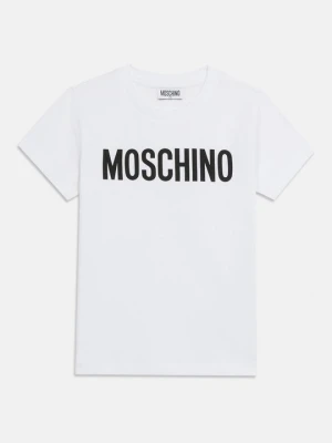 T-shirt z nadrukiem MOSCHINO biały