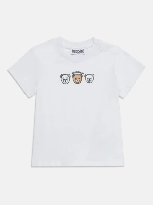 T-shirt z nadrukiem MOSCHINO biały