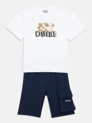 T-shirt z nadrukiem MOSCHINO biały