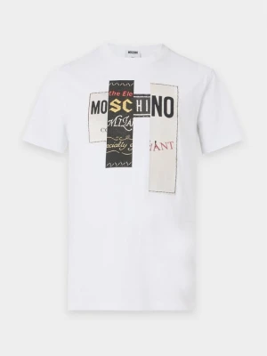 T-shirt z nadrukiem MOSCHINO biały