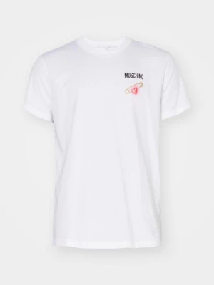 T-shirt z nadrukiem MOSCHINO biały