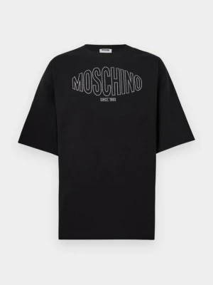 T-shirt z nadrukiem MOSCHINO czarny