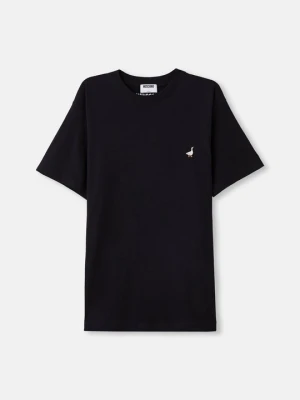 T-shirt z nadrukiem MOSCHINO czarny