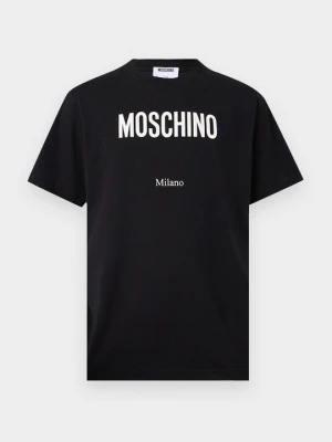 T-shirt z nadrukiem MOSCHINO czarny