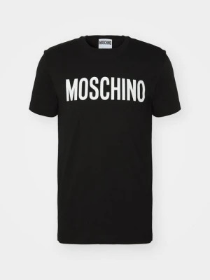 T-shirt z nadrukiem MOSCHINO czarny