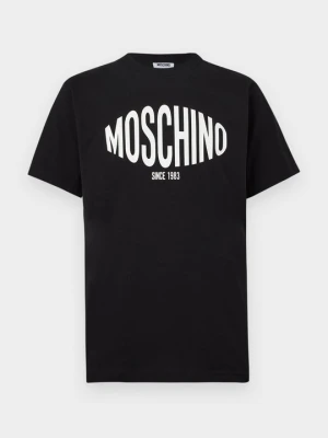 T-shirt z nadrukiem MOSCHINO czarny