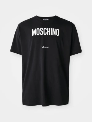 T-shirt z nadrukiem MOSCHINO czarny