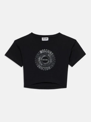 T-shirt z nadrukiem MOSCHINO czarny
