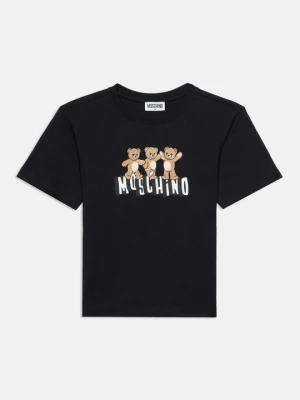 T-shirt z nadrukiem MOSCHINO czarny
