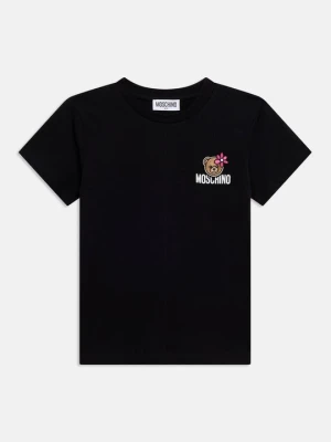 T-shirt z nadrukiem MOSCHINO czarny