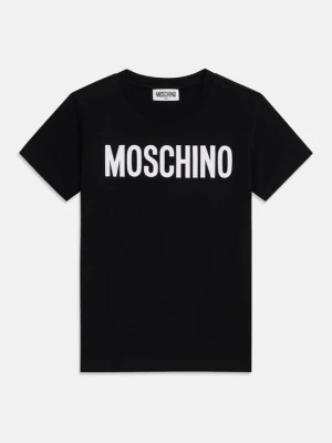 T-shirt z nadrukiem MOSCHINO czarny