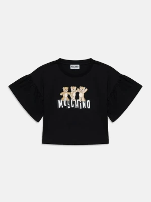 T-shirt z nadrukiem MOSCHINO czarny
