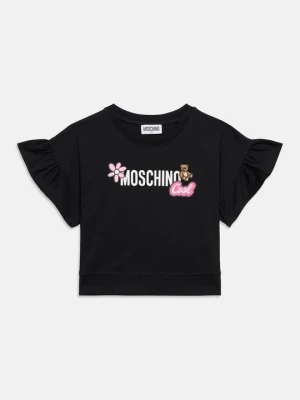 T-shirt z nadrukiem MOSCHINO czarny