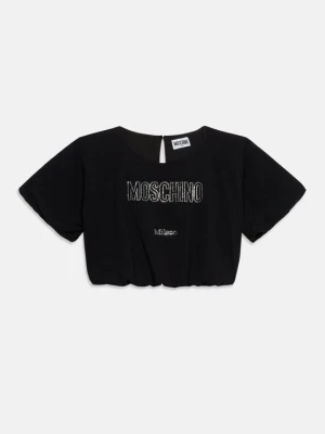 T-shirt z nadrukiem MOSCHINO czarny