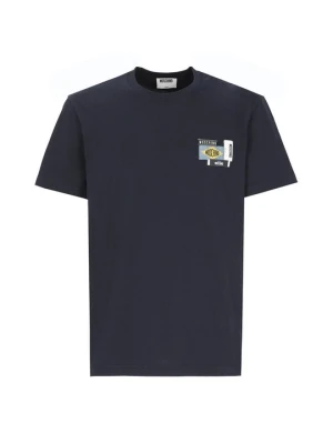 T-shirt z nadrukiem MOSCHINO czarny