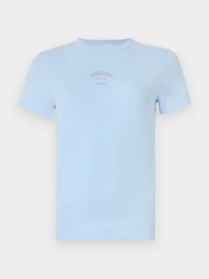 T-shirt z nadrukiem MOSCHINO jasnoniebieski