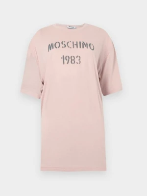 T-shirt z nadrukiem MOSCHINO jasnoróżowy