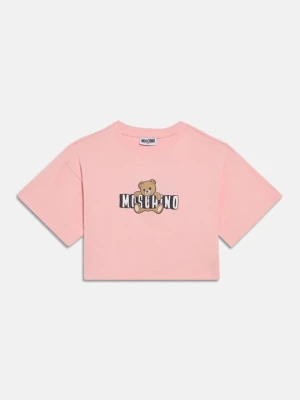 T-shirt z nadrukiem MOSCHINO jasnoróżowy