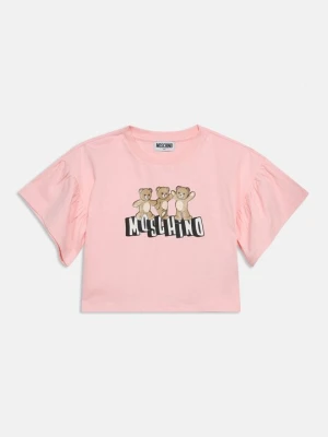T-shirt z nadrukiem MOSCHINO jasnoróżowy