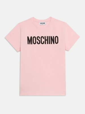 T-shirt z nadrukiem MOSCHINO jasnoróżowy