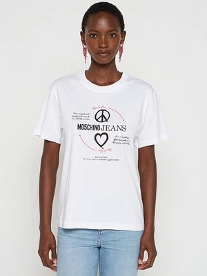 T-shirt z nadrukiem MOSCHINO JEANS