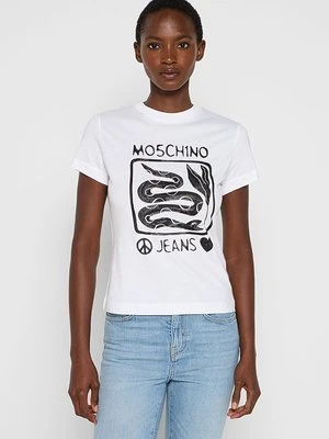 T-shirt z nadrukiem MOSCHINO JEANS