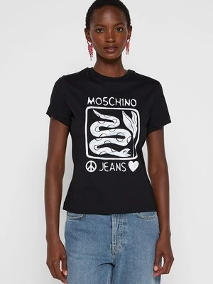 T-shirt z nadrukiem MOSCHINO JEANS