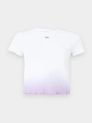 T-shirt z nadrukiem MOSCHINO liliowy