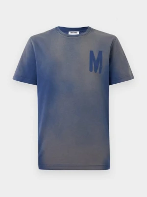 T-shirt z nadrukiem MOSCHINO niebieski