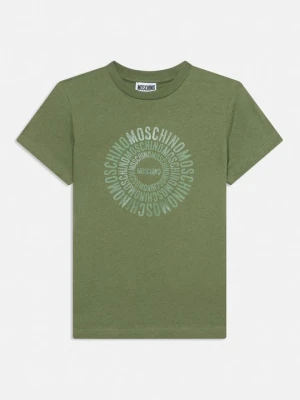 T-shirt z nadrukiem MOSCHINO oliwkowy