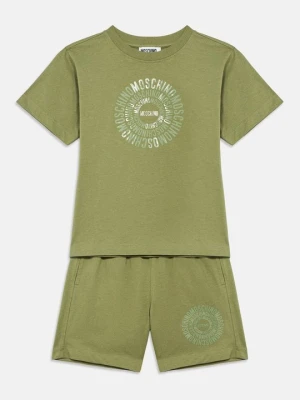 T-shirt z nadrukiem MOSCHINO oliwkowy