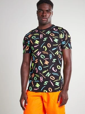 T-shirt z nadrukiem moschino swim