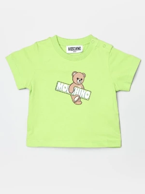 T-shirt z nadrukiem MOSCHINO zielony