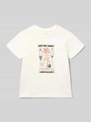 T-shirt z nadrukiem motywu BLUE SEVEN Złamany biały