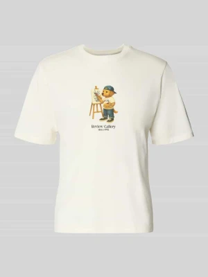 T-shirt z nadrukiem motywu REVIEW