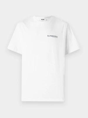 T-shirt z nadrukiem MSGM biały