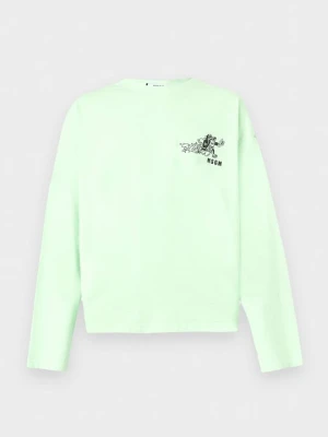 T-shirt z nadrukiem MSGM zielony