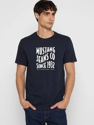 T-shirt z nadrukiem mustang