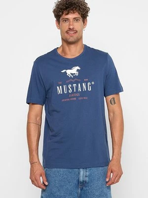 T-shirt z nadrukiem mustang