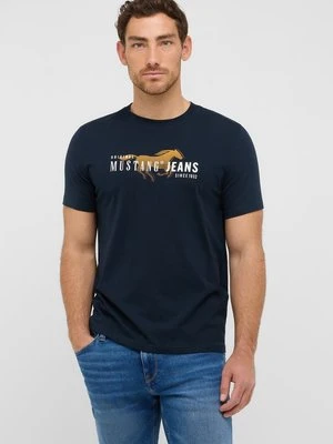 T-shirt z nadrukiem mustang