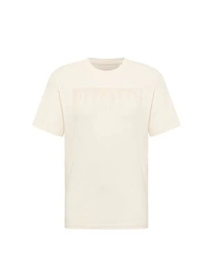 T-shirt z nadrukiem Mustang mleczny