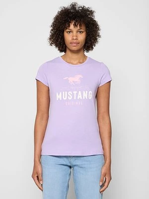 T-shirt z nadrukiem mustang