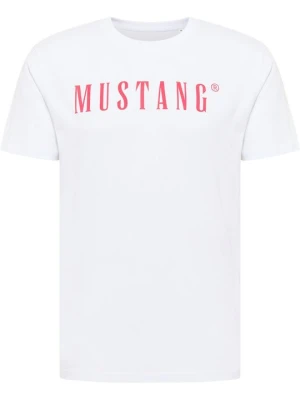 T-shirt z nadrukiem Mustang biały