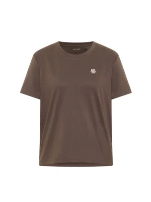 T-shirt z nadrukiem Mustang brązowy