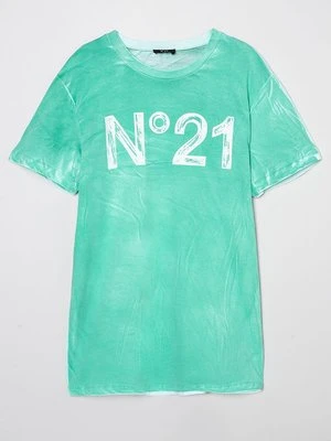 T-shirt z nadrukiem N°21 zielony