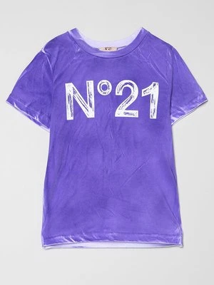 T-shirt z nadrukiem N°21 fioletowy