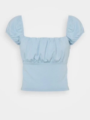 T-shirt z nadrukiem NA-KD jasnoniebieski