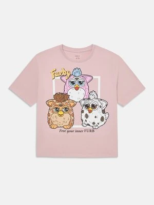 Zdjęcie produktu T-shirt z nadrukiem NAME IT fioletowy