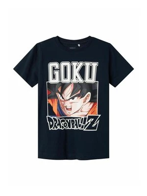 Zdjęcie produktu T-shirt z nadrukiem NAME IT granatowy melanż