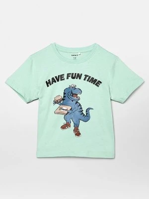 T-shirt z nadrukiem NAME IT granatowy
